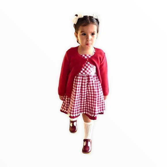 NEWNESS | Red & White | Gingham Dress - Picture 11 of 12